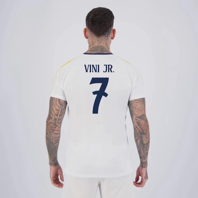 Camisa FutFanatics Real Madrid Vini Jr 7 Masculina - Foto 1