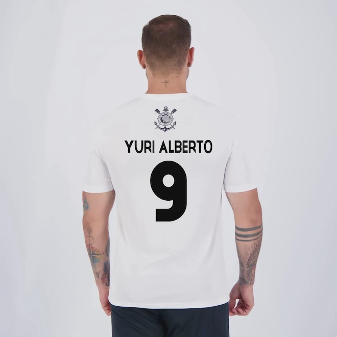 Camisa FutFanatics do Corinthians Yuri Alberto 9 Fitness Masculina - Foto 1