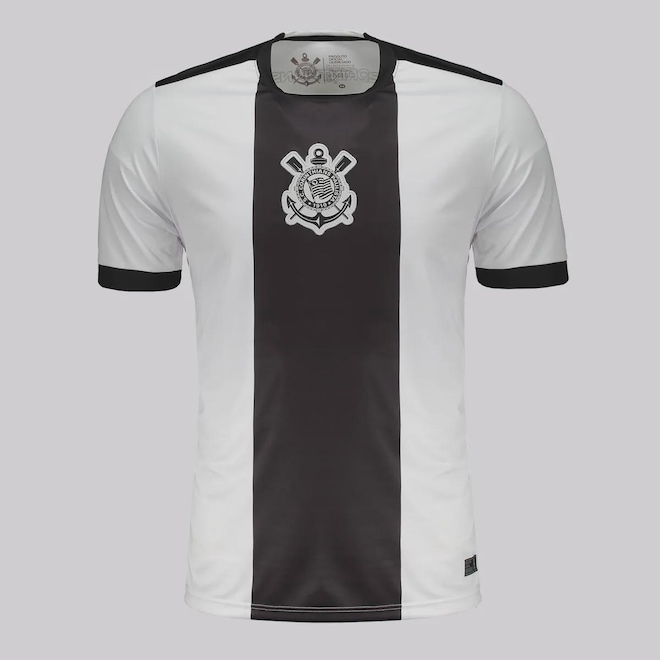 Camisa FutFanatics do Corinthians Branca e Preta - Foto 1