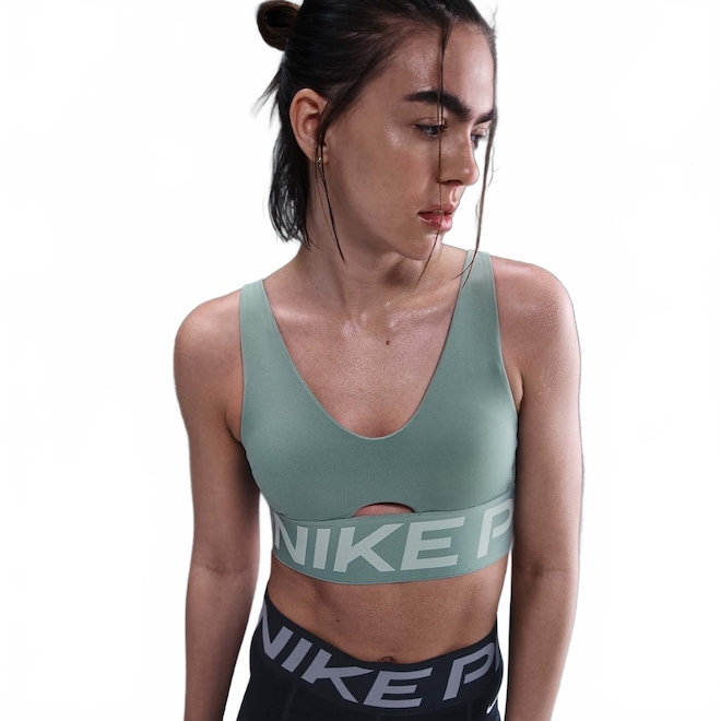 Top Fitness Nike Pro Indy Plunge - Feminino - Foto 1