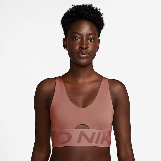 Top Fitness Nike Pro Indy Plunge - Feminino - Foto 1