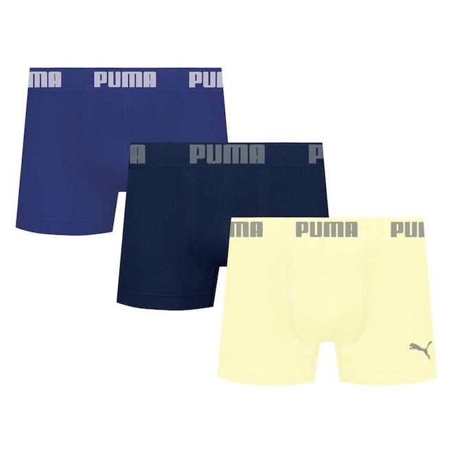 Kit 3 Cuecas Puma Boxer Sem Costura Masculina - Foto 1