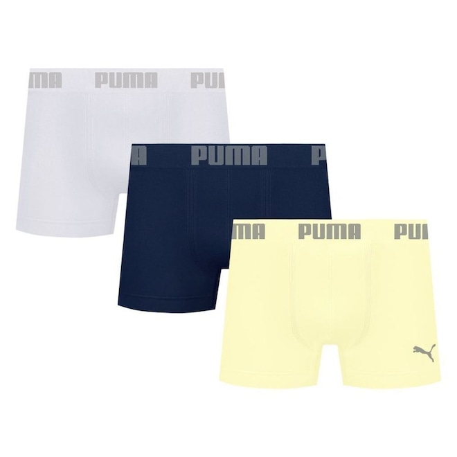 Kit 3 Cuecas Puma Boxer Sem Costura Masculina - Foto 1