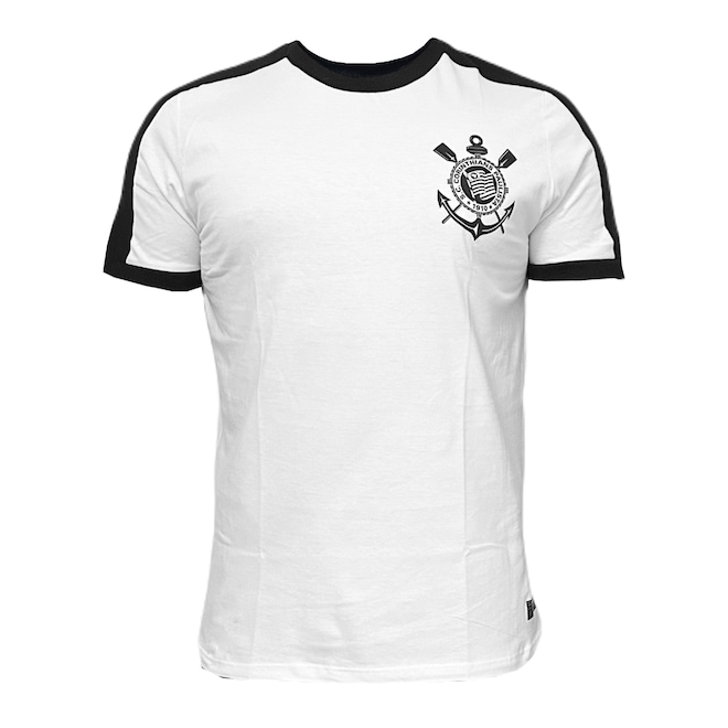 Camisa do Corinthians Recortes Algodão Coimbra - Masculino - Foto 1