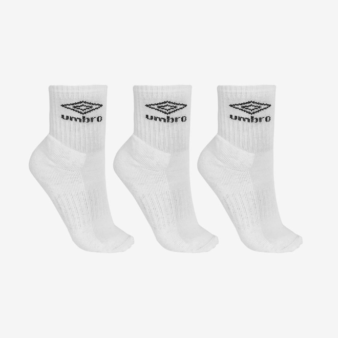 Meia Cano Médio Unissex Umbro Tripack - Foto 1