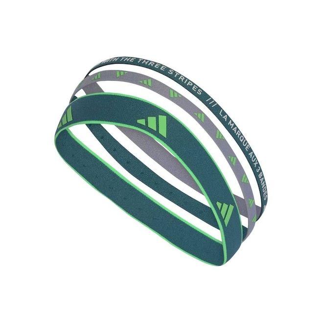 Kit Faixa Elástica de Cabelo adidas - 3 Unidades - Foto 1