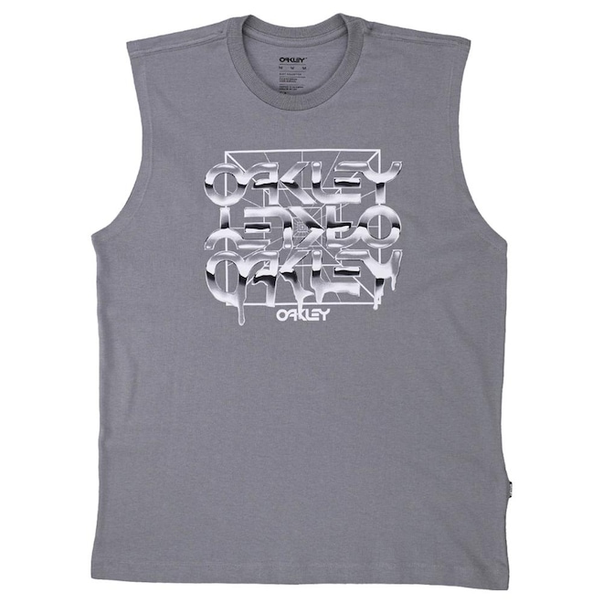 Camiseta Regata Oakley B1B Melted Metal Tank Masculina - Foto 1