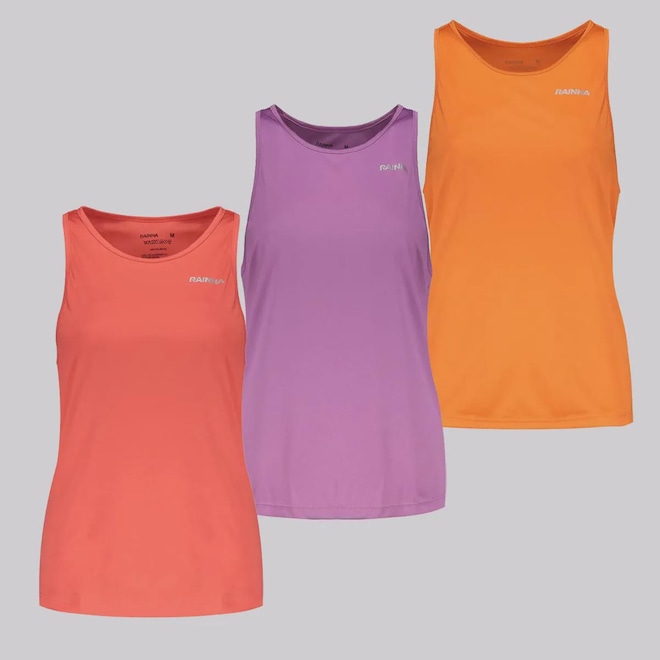 Camiseta Regata Rainha Joy - 3 unidades - Feminina - Foto 1