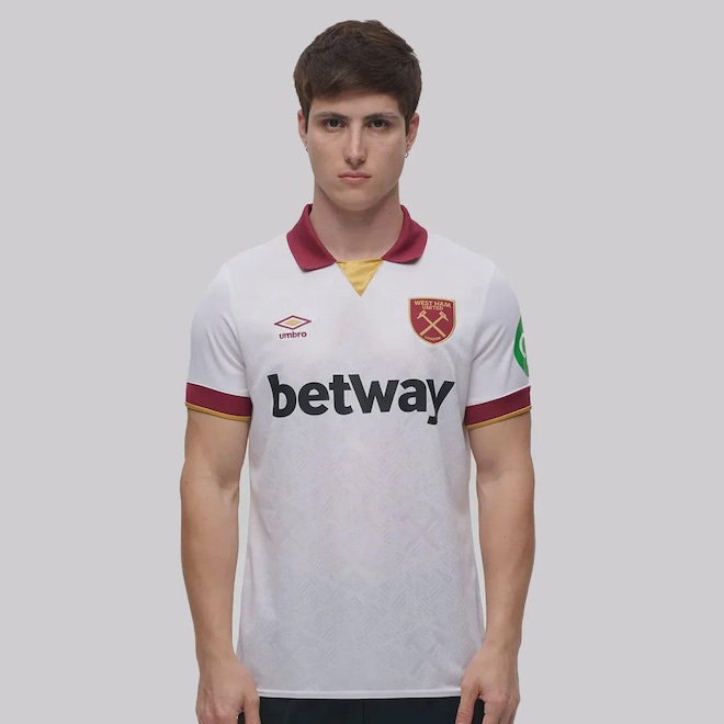 Camisa West Ham III 2025 Umbro - Masculina - Torcedor - Foto 1