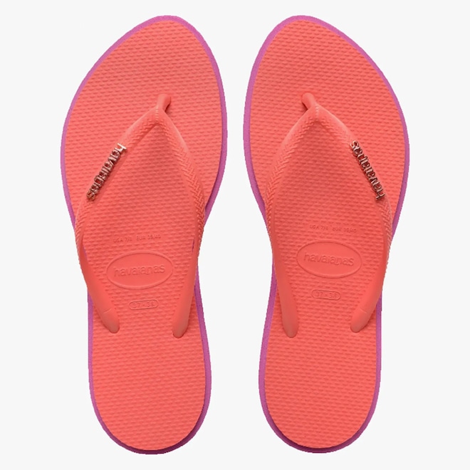 Chinelo De Dedo Havaianas Slim Point - Feminino - Foto 1