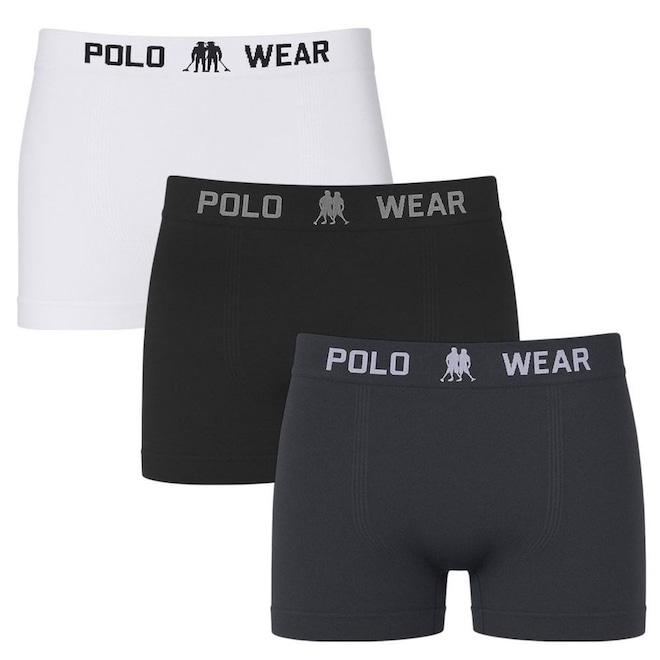 Cueca Boxer Polo Wear Basic - 3 unidades - Infantil - Foto 1