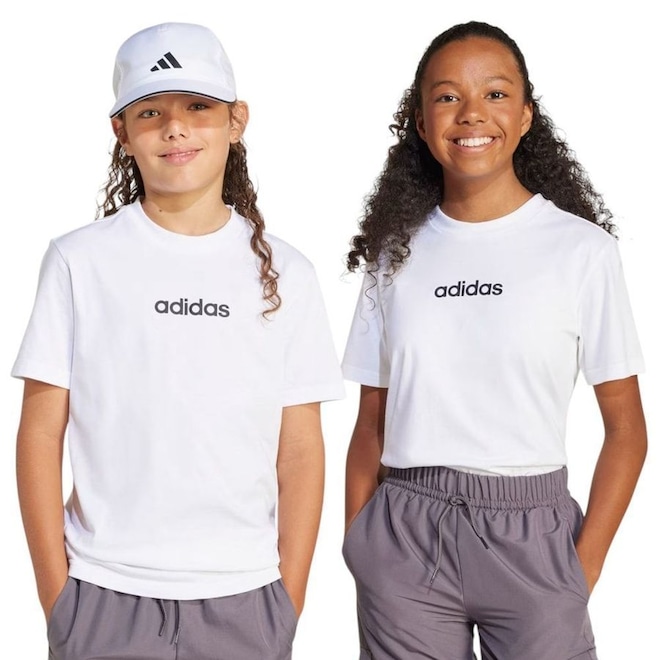 Camiseta adidas Essentials Logo Linear Infantil - Foto 1