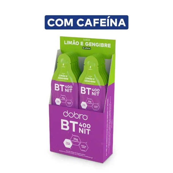 BT 400 Nitrato Gel sabor Limão e Gengibre - 10un x 30g - Foto 1