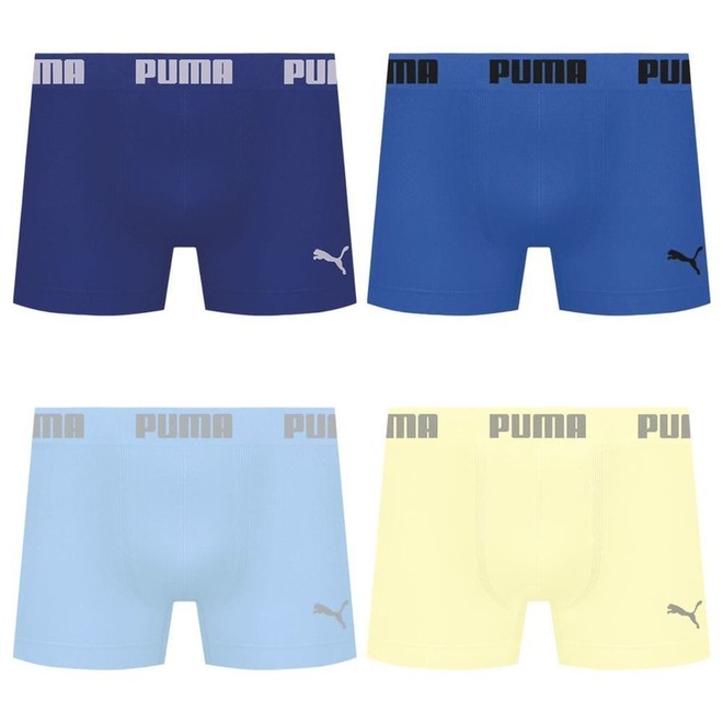 Cueca Puma Boxer Sem Costura - 4 unidades - Masculina - Foto 1