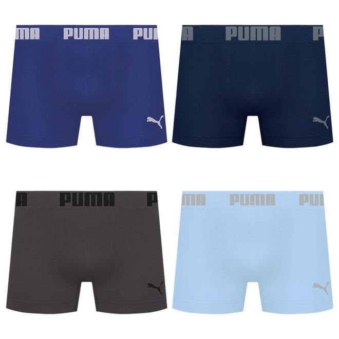 Cueca Puma Boxer Sem Costura - 4 unidades - Masculina - Foto 1