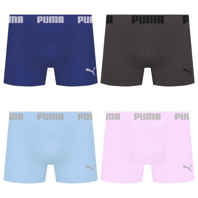Cueca Puma Boxer Sem Costura - 4 unidades - Masculina - Foto 1