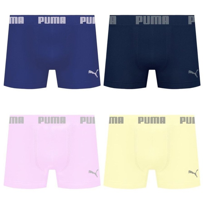 Cueca Puma Boxer Sem Costura - 4 unidades - Masculina - Foto 1