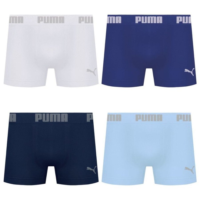Cueca Puma Boxer Sem Costura - 4 unidades - Masculina - Foto 1