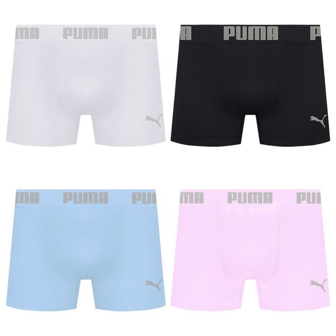 Cueca Puma Boxer Sem Costura - 4 unidades - Masculina - Foto 1