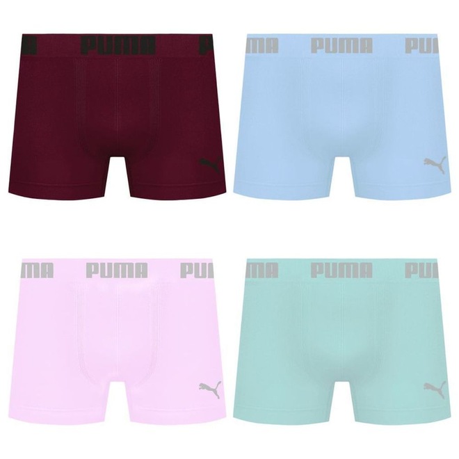 Cueca Puma Boxer Sem Costura - 4 unidades - Masculina - Foto 1