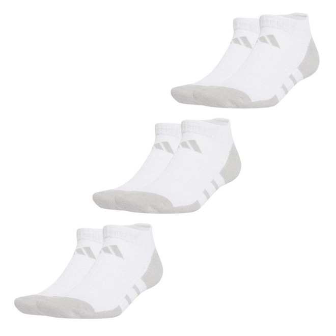 Meias Cano Baixo adidas Essentials - 3 pares - Masculina - Foto 1
