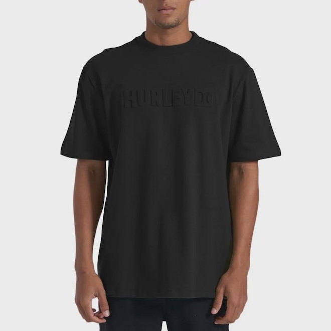 Camiseta Masculina Hurley Especial Square Alto Relevo - Masculino - Foto 1