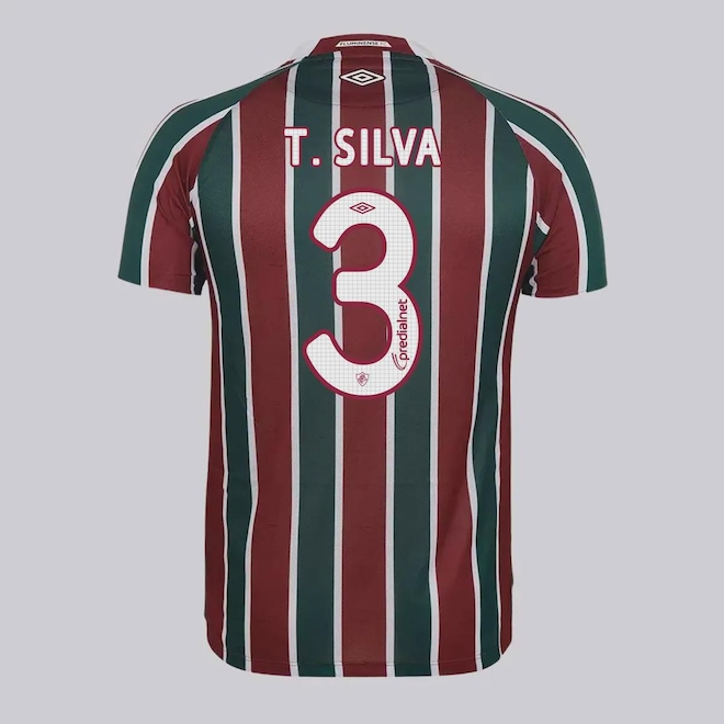 Camisa do Fluminense I 2025 3 T. Silva Umbro Masculina - Foto 1