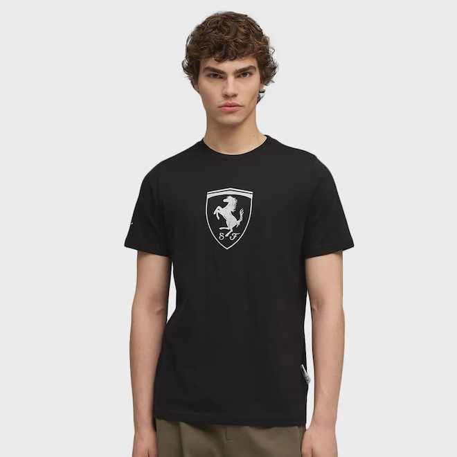 Camiseta Masculina Puma Ferrari Sportwear Shield - Foto 1