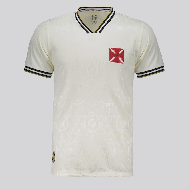 Camisa Vasco 1974 Jacquard Masculina - Foto 1