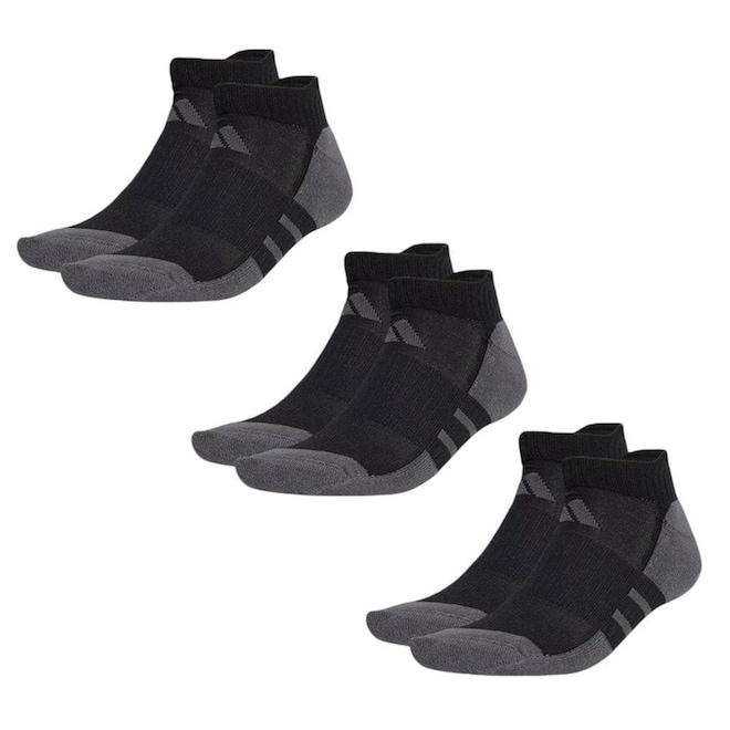 Meia Cano Baixo adidas Essentials Invisível - 3 pares - Unissex - Foto 1