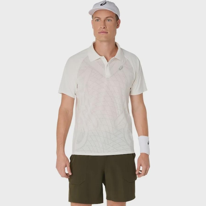 Camisa ASICS Polo Match Actibreeze - Masculino - Bege - ASICS - Masculino - Foto 1