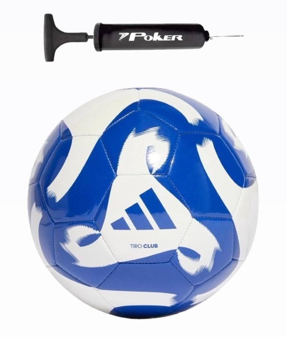 Kit Bola de Futebol de Campo Adidas Club + Bomba de Ar - Foto 1