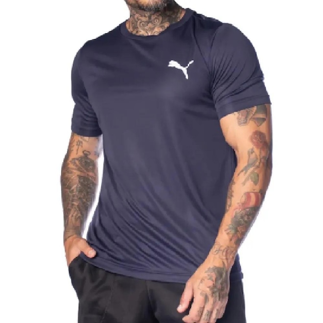 Camiseta Masculina Puma Ess Small Logo Poly Tee - Foto 1