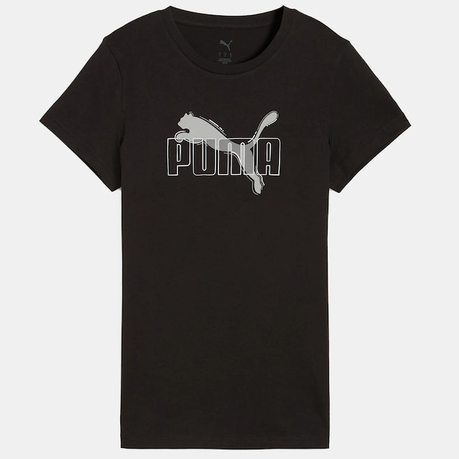 Camiseta Puma Feminina Essentials Logo Lab Algodão - Foto 1