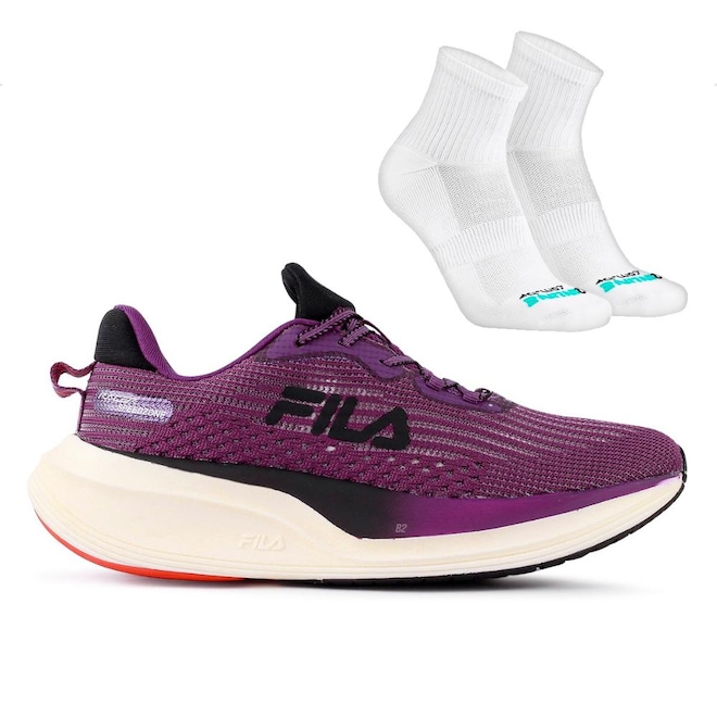 Tênis Fila Racer Speedzone Feminino + Par de Meias Performance - Foto 1