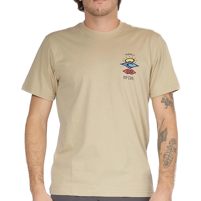Camiseta Rip Curl Search Icon SM26 Masculina - Foto 1