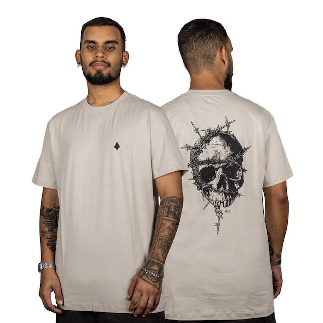 Camiseta MCD Caveira Arame Masculina - Foto 1