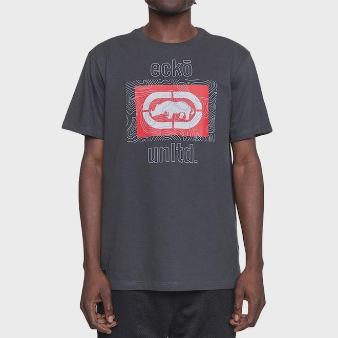 Camiseta Masculina Ecko Topographic Masculino - Foto 1