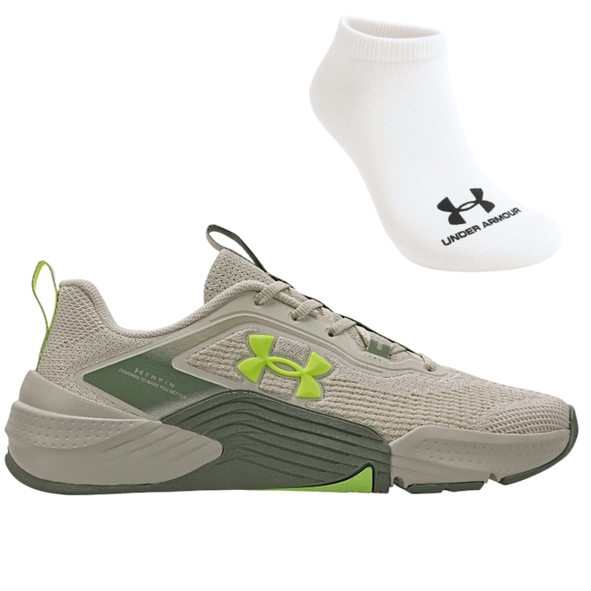 Kit Masculino Tênis Under Armour Tribase Reps 2 Se E Meia - Foto 1