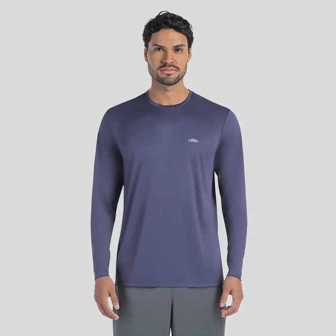 Camiseta Olympikus Essential Manga Longa Masculina - Foto 1