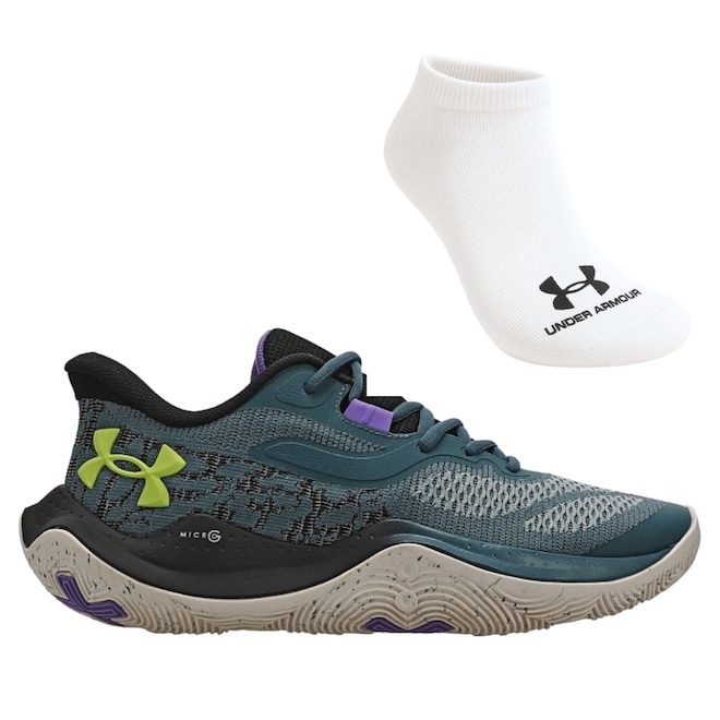 Kit Tênis Under Armour Dime E Meia - Masculino - Foto 1