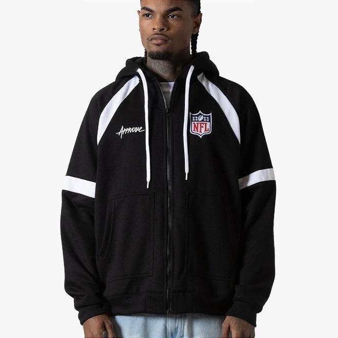 Blusão de Moletom Masculino Oversized Approve x NFL II Logo Liga - Foto 1