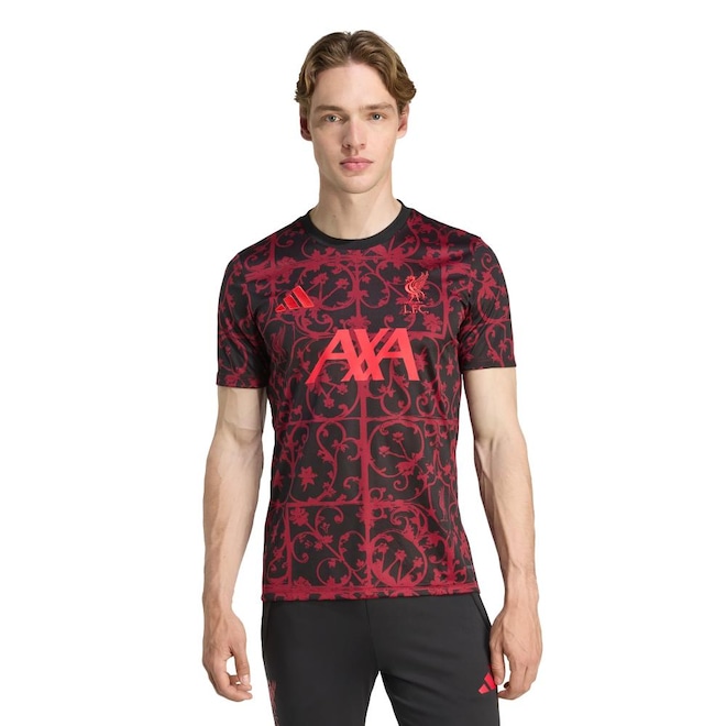Camisa de Aquecimento Liverpool FC 25/26 Masculina adidas - Foto 1