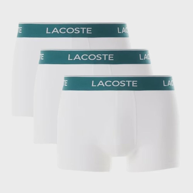 Kit Cueca Masculina Lacoste Trunk Stretch Adulto - Foto 1