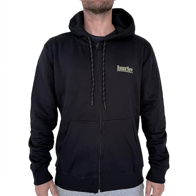 Blusão de Moletom Hurley Aberto Puff Over WT25 Masculino - Foto 1