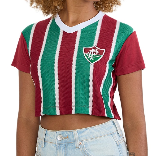 Camisa do Fluminense Cropped Extase Braziline - Feminina - Foto 1