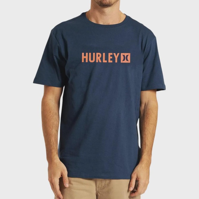 Camiseta Masculina Hurley Silk Square - Foto 1