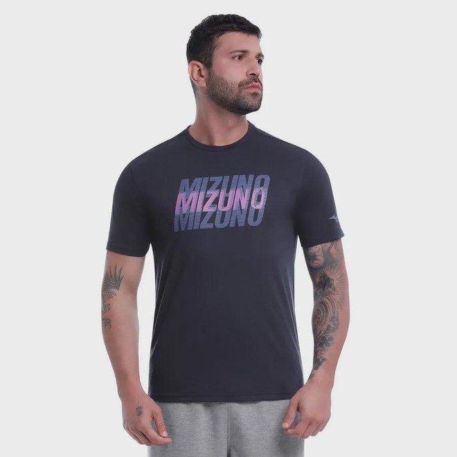 Camiseta Mizuno Stamp 2 Masculina Masculino - Foto 1