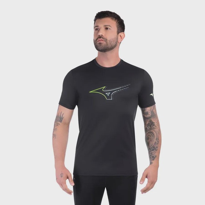 Camiseta Mizuno Focus Stamp 2 Masculina - Foto 1