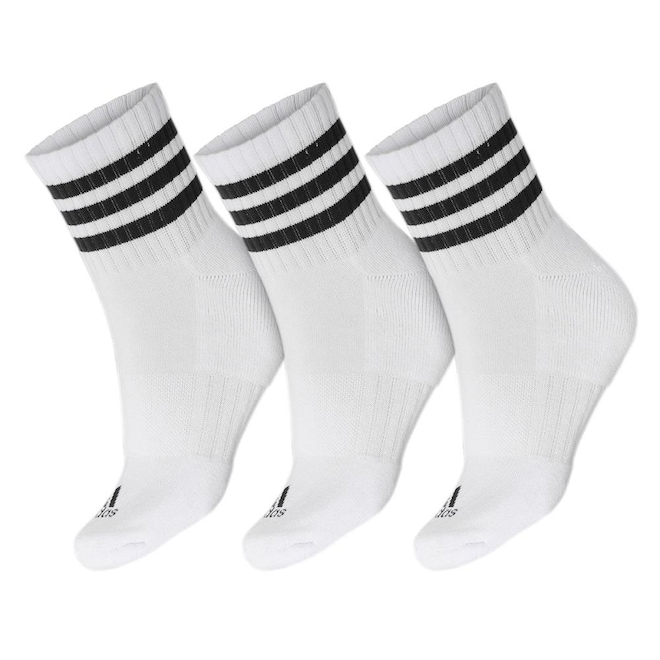 Meia adidas 3S C SPW Mid 41 Ao 43 - Pack Com 03 Pares - Foto 1